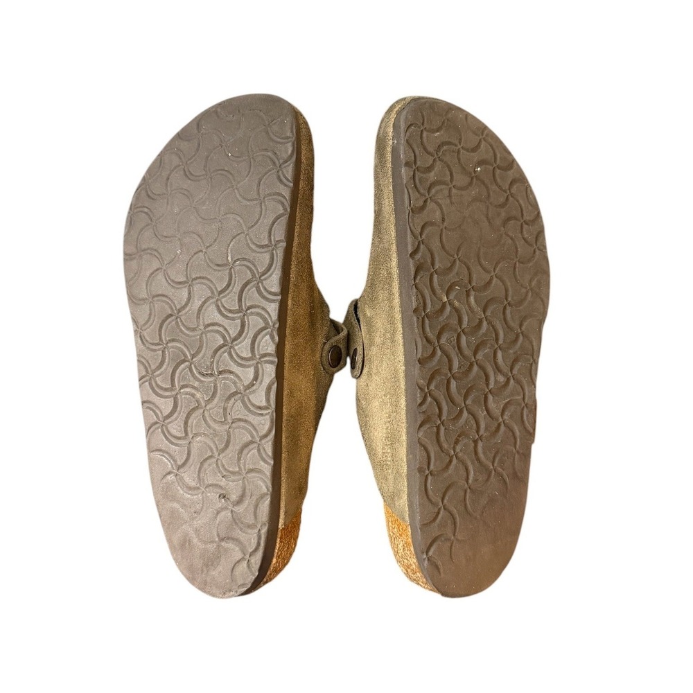 Birkenstock Unisex Boston Clogs 40 Taupe Suede Slip On Comfort Casual Buckle - Picture 7 of 7